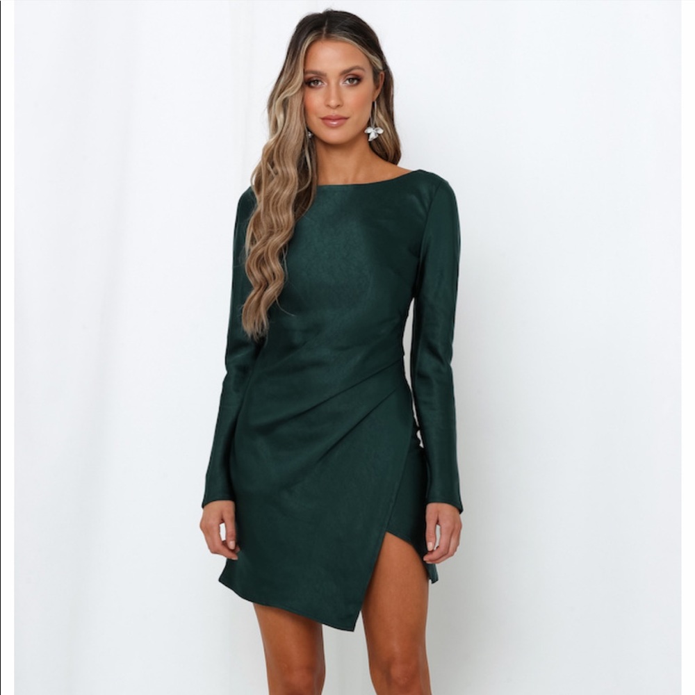 Expressed  Permission Dress Forest Green